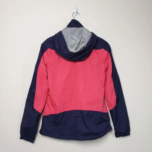 NWOT Fila Women's S Pink Purple Hooded Windbreaker Full Zip Jacket 3 Zip Pocket - Picture 3 of 11